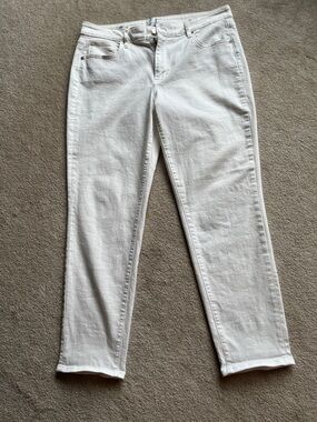White House Black Market Straight-Leg White Jeans